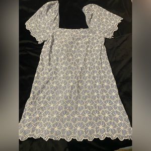 Zara light blue embroidered dress. Size XS